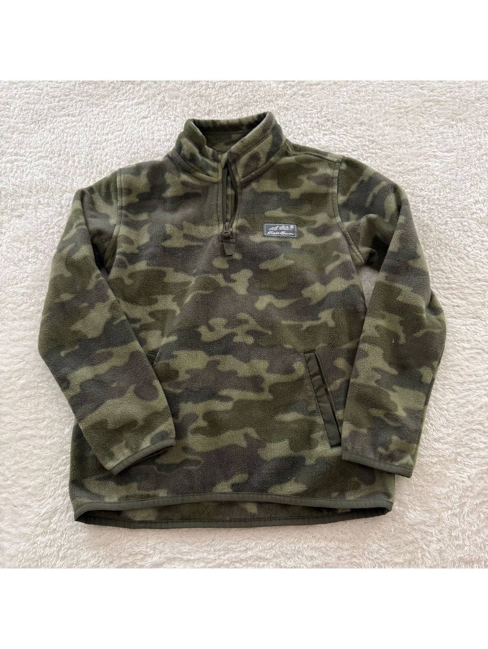 7/8 Eddie Bauer Camo Fleece Pullover
